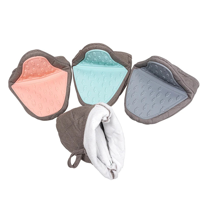 1pc Silicone Anti-scalding Oven Gloves Mitts Potholder Kitchen Silicone Gloves Tray Dish Bowl Holder Baking Oven Glove Hand Clip Oasis Select
