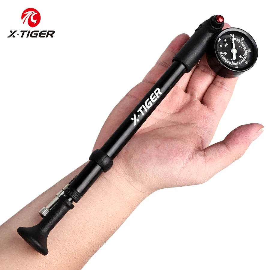 X-TIGER Portable High-pressure 300psi Bike Air Pump with Gauge for Fork & Rear Suspension Shock Absorber Mountain Oasis Select