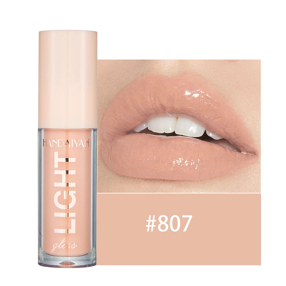 12 Shades Mirror Effect Lip Gloss Moisturizing Long Wear Jelly Honey Lip Balm Women Makeup Cosmetic Plumping Glossy Oasis Select 807