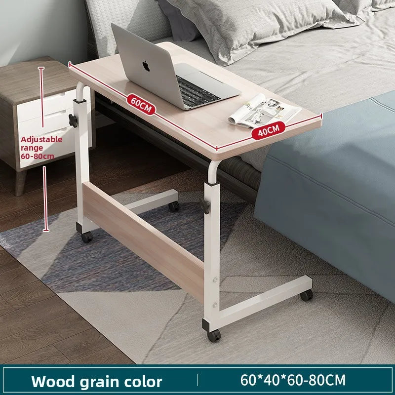 Folding table mobile small table bedside foldable lift coffee table standing with gurney bedside laptop desk Durable Oasis Select 60-40 wood grain