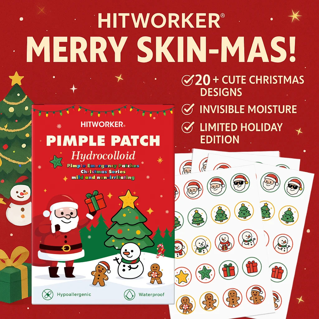 120 Cute Christmas Style Acne Patch - Alcohol Free, Odorless, Ultra Thin Spot Covering, Essential for Christmas Parties Oasis Select