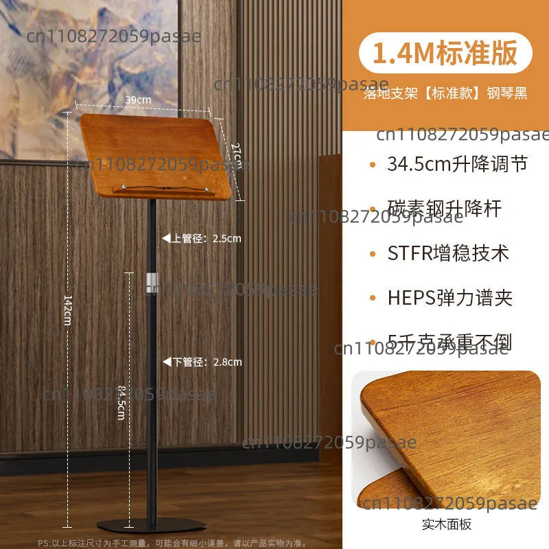 Floor Standing Reading Stand Tablet Holder Adjustable Book Stand for Reading Painting and Morning Study with Stand Up Desk Oasis Select 1.4M
