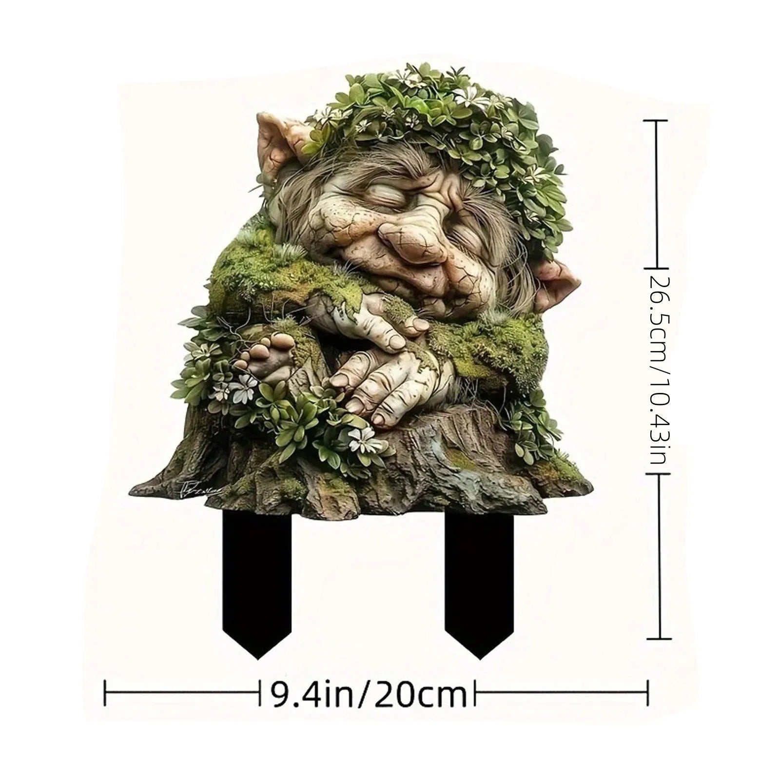 2D Flat Tree Elf Garden Stake – Waterproof Outdoor Lawn Decor Garden Stake Decor Oasis Select