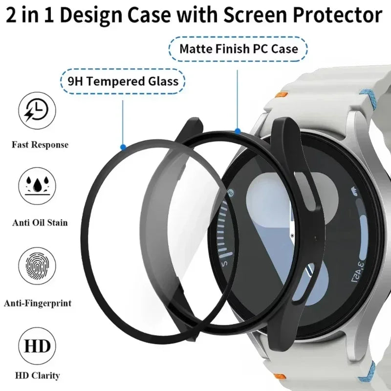Silicone Case + Strap for Samsung Galaxy Watch 7/6/5/4 40 44mm Watch Band & Case Oasis Select