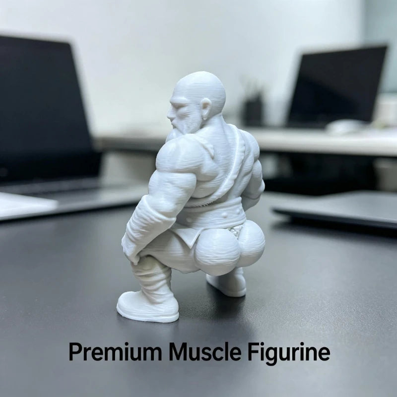 Funny Muscular Monk Figurine Creativity Decor Playful Zen Warrior Statue Home bookshelf Desktop Ornaments Decoration Prank Gifts Oasis Select