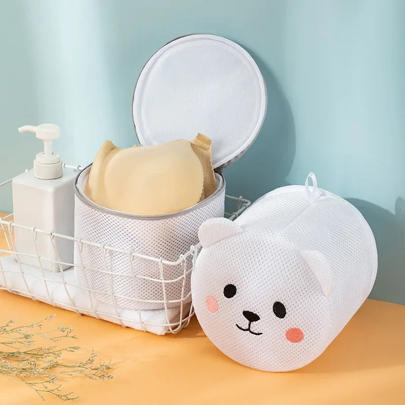 Machine-wash Special Home Use Polyester Anti-deformation Bra Mesh Bags Laundry Brassiere Bag Cleaning Underwear Sock Cartoon Oasis Select