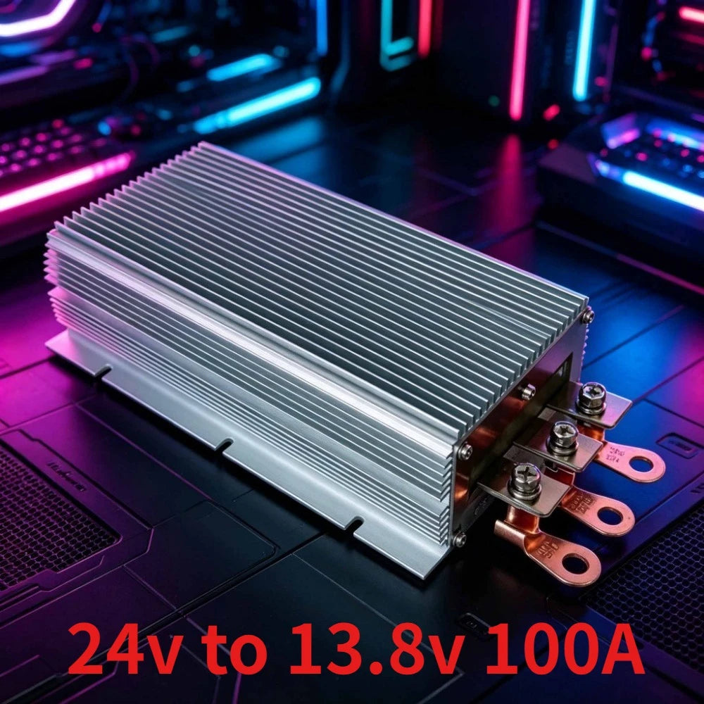 100amp 24vdc Step Down 13.8vdc Converter Buck Module 24v to 13.8v 100a Voltage Regulator Dc Dc High Power Car Oasis Select Default Title