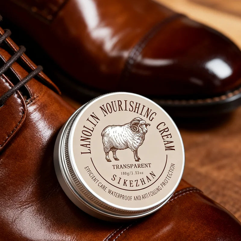 Premium Lanolin Leather Shoe Cream, Waterproofing Conditioner Balsam & Shine Care Wax Polish for Luxury Smooth Leather Boots Oasis Select