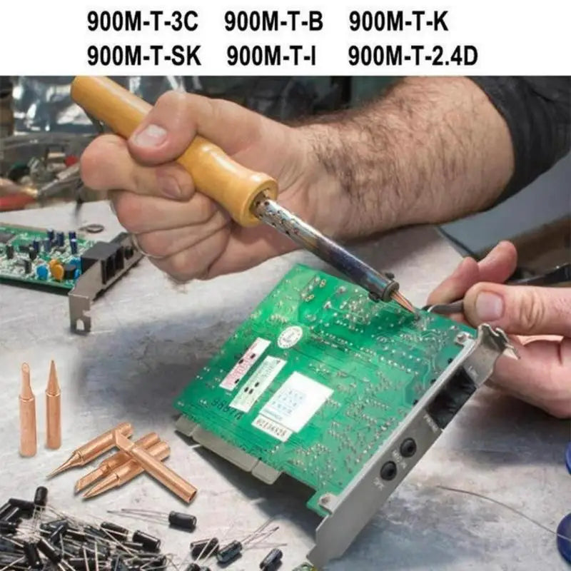 900M T Soldering Tip Pure Copper Replacement Accessory Fit for 936 937 938 Soldering Station Electronic Repair Use Oasis Select
