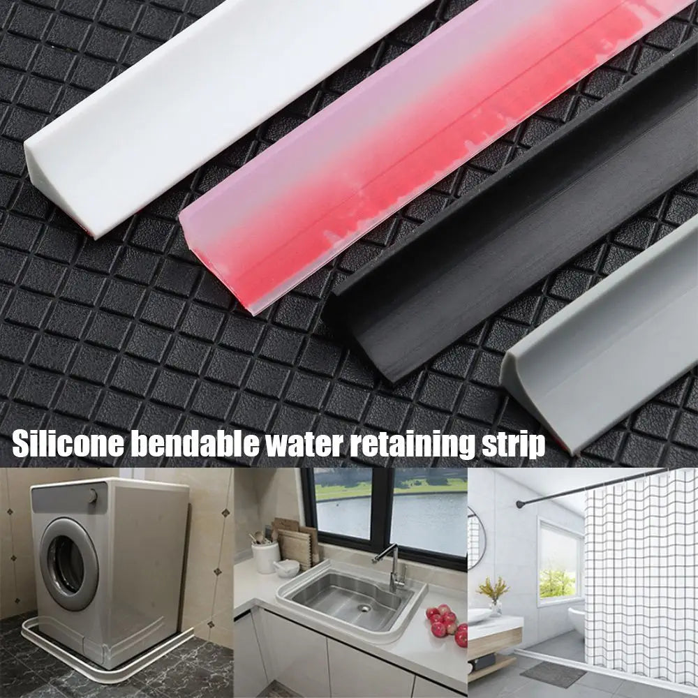 Silicone Water Stopper Strip | Self-Adhesive Shower Dam Barrier