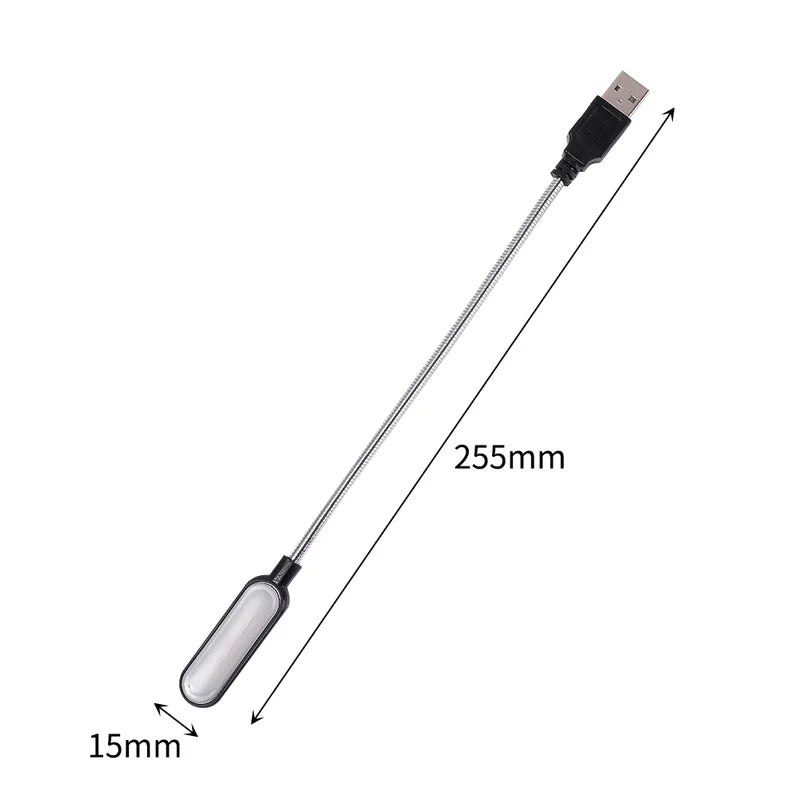 USB Book Light Portable Mini Night Light Flexible Bendable Reading Light for Table Lamp PC Computer Laptop Notebook Oasis Select