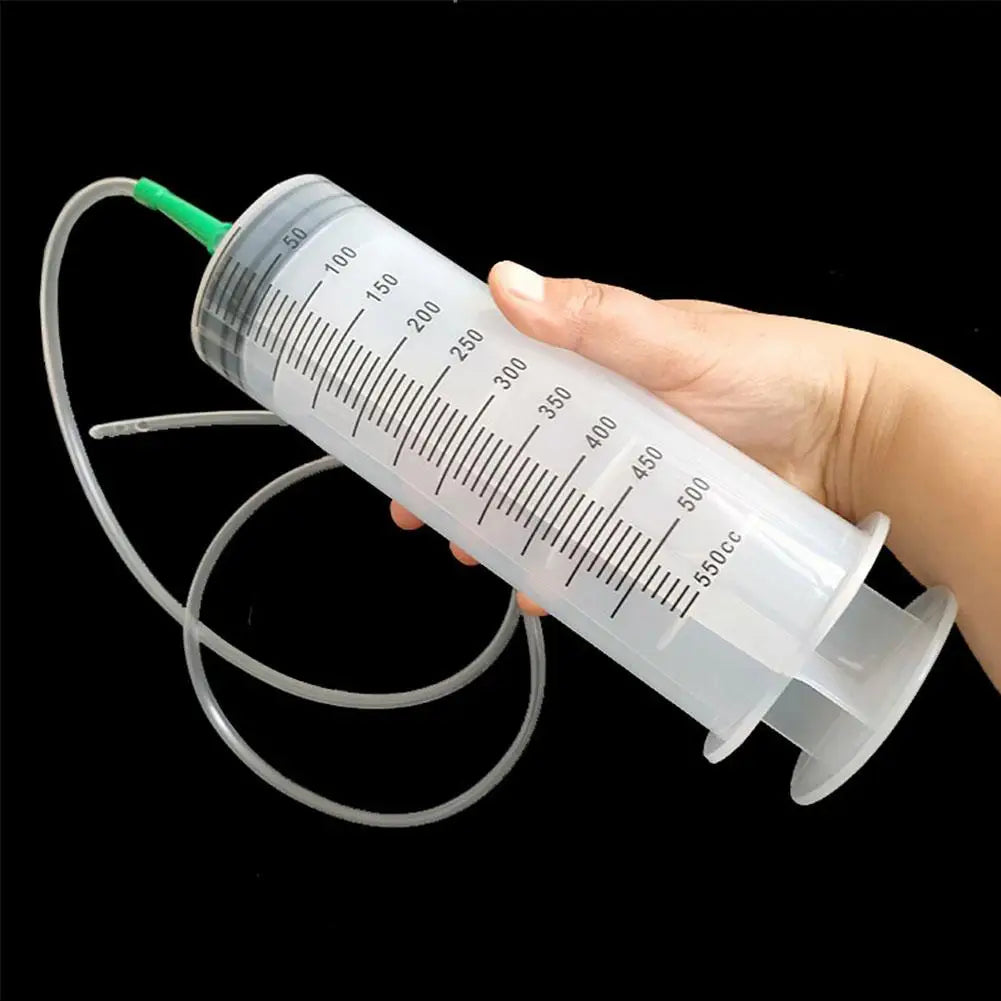 100/300/550ml Syringe Large Syringes Reusable Needle Barrel Oil Pump with Scale Oil Suction Vacuum Syringe Pistol Pump Extractor Oasis Select