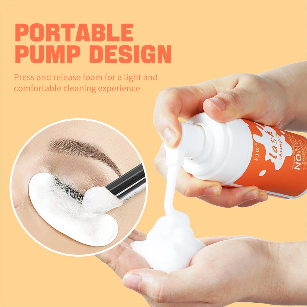 100ML Eyelash Extension Shampoo Foam/Eyelid Foaming Cleanser/Wash for Extensions & Natural Lashes/For Makeup Tools Home Use. Oasis Select