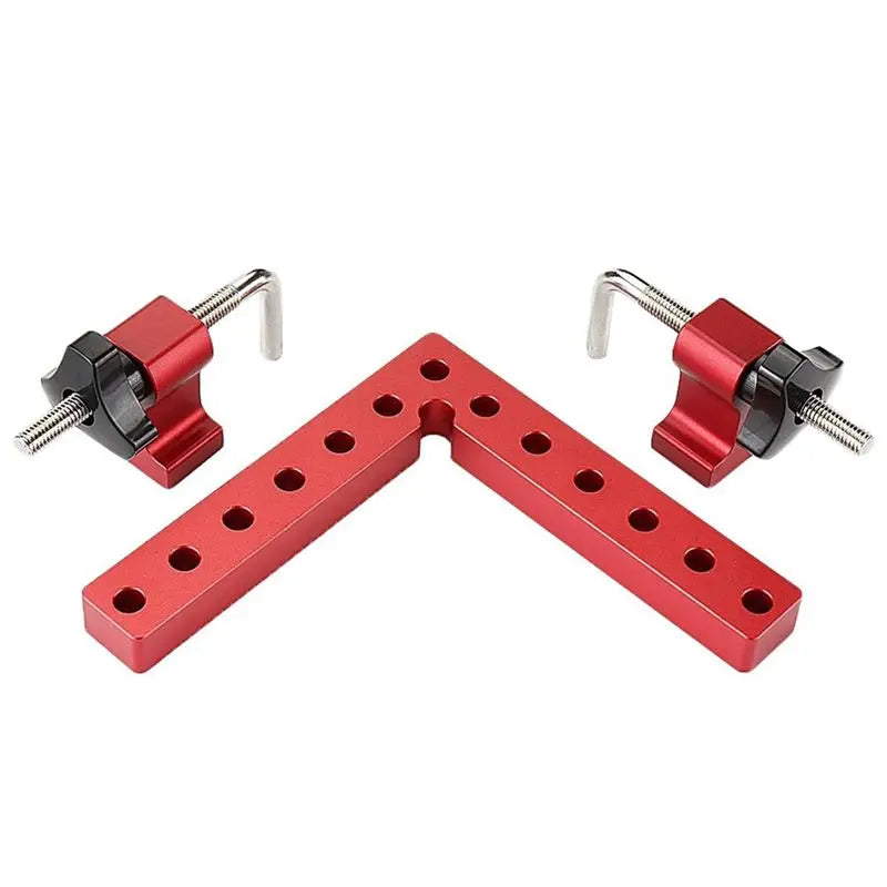 LIKE WISH 3 Pieces Of Woodworking Right-Angle Fixture Right-Angle Fixing Clamp L-Shaped Auxiliary Fixture Oasis Select red 100mm