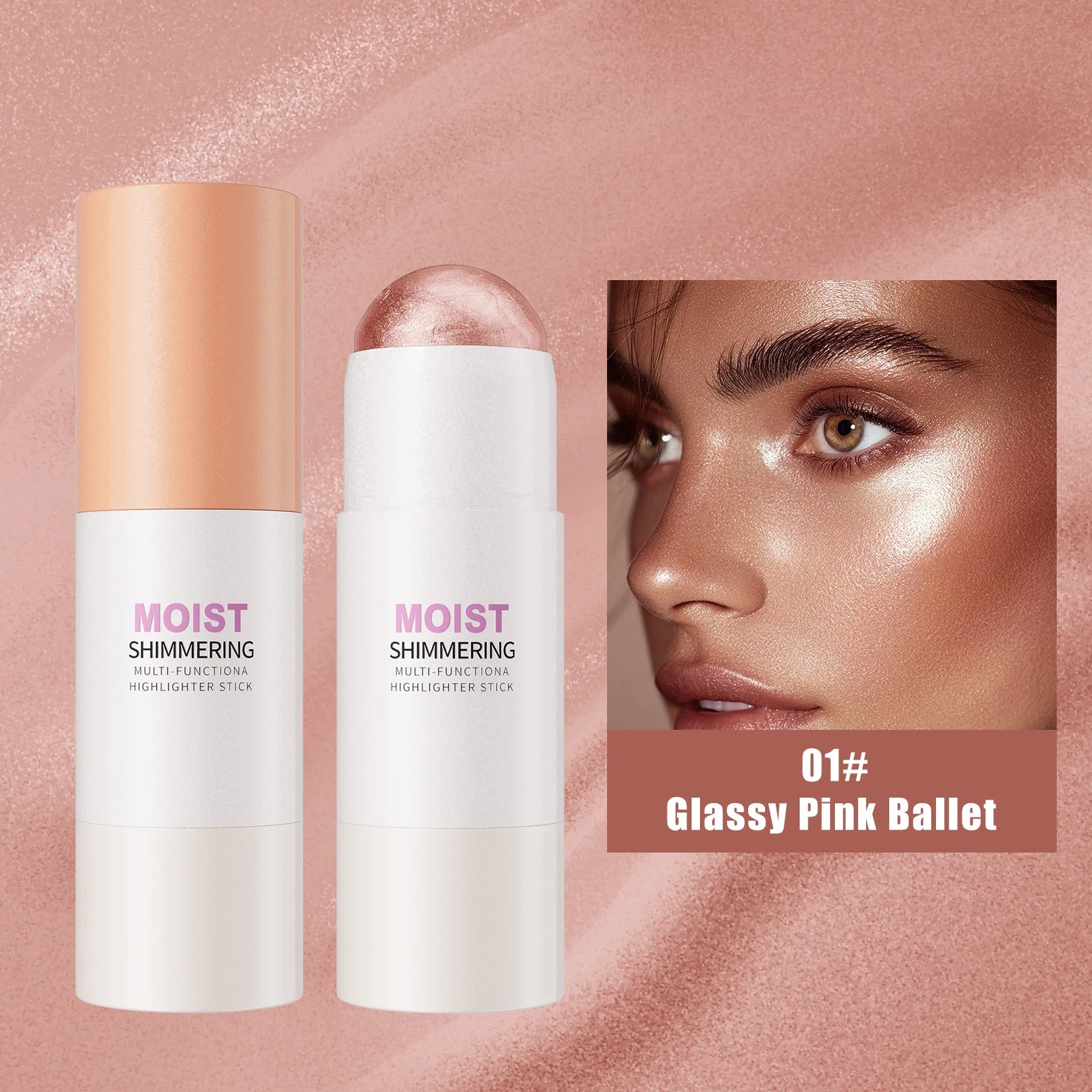 Hello Kiss 5-Color 3D Highlighter Contour Bronzer Shimmer Stick