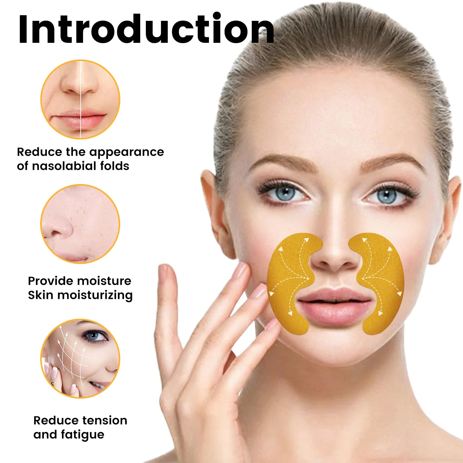 Forehead Nasolabial Eye Gel Patch Forehead Line Removal Anti Wrinkle Anti Sagging Skin Firming Mask Kojic Acid Collagen Patches Oasis Select