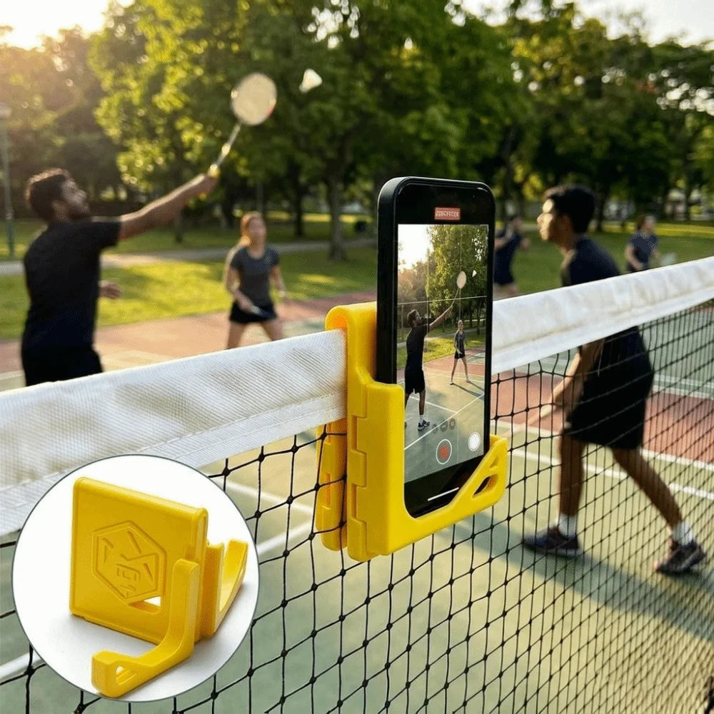 Foldable Badminton Net Mobile Phone Holder Adjustable Angle Phone Holder Stable Phones Bracket Professional Sports Accessories Oasis Select