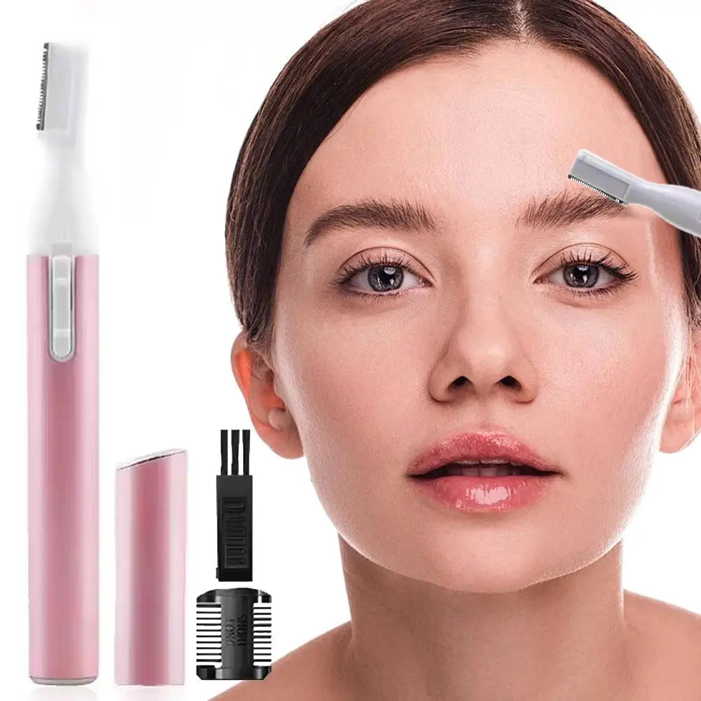 All-in-1 Facial Hair Trimmer with Rinseable Blades for Women, Battery-Powered for Eyebrows, Face Hair, Nose, Ear, Light Grooming Oasis Select