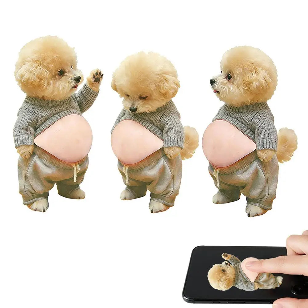 Shiba Inu 3D Silicone Belly Stickers – Stress Relief Dog Toy Novelty Stress Relief Toy Oasis Select Beige