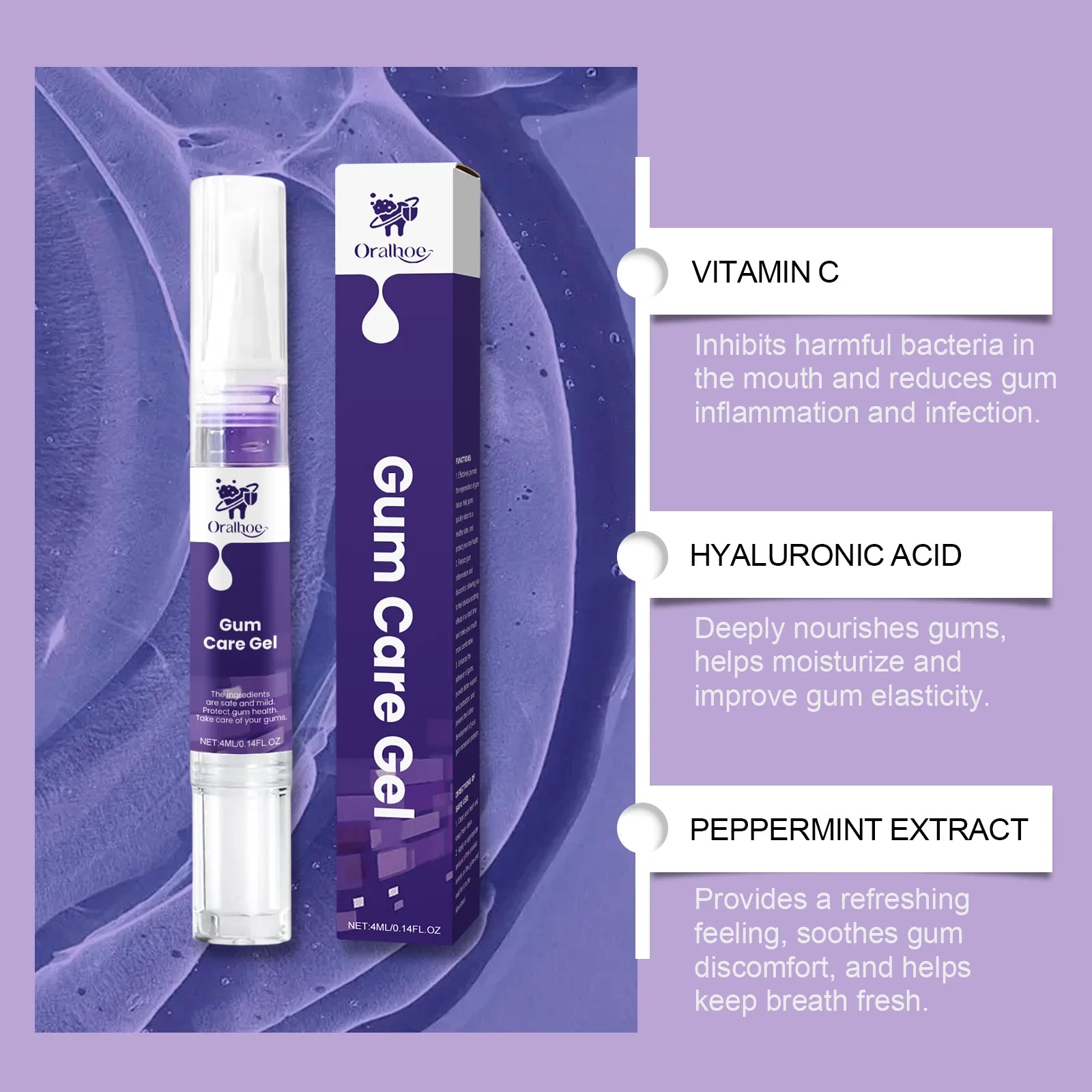 Purple Gum Care Gel – Stain Removal & Bright Teeth Daily Gel Dental Care Gel Oasis Select