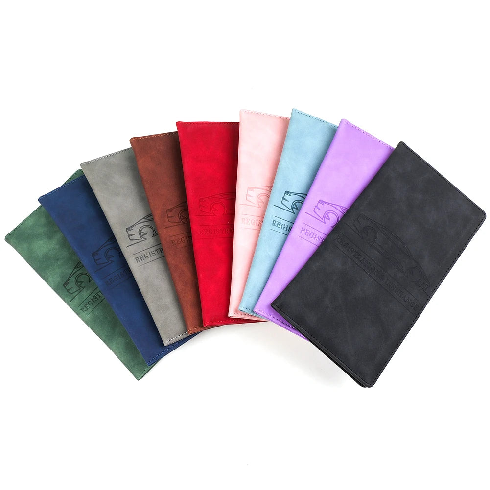 PU Leather Car Registration Insurance Holder Men Driving License Cover Auto Documents License Storage Bag Credit Card Holder Oasis Select