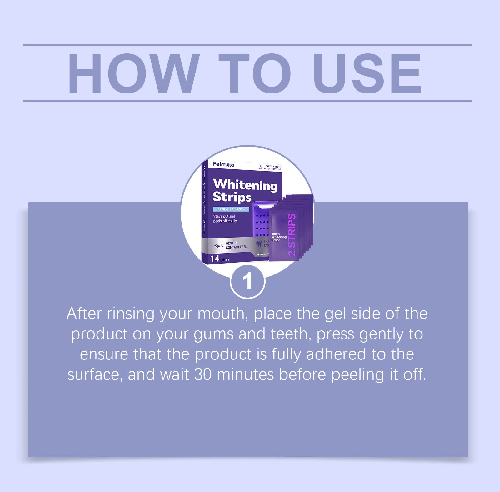 Purple Teeth Whitning Strips Oral Hygiene Mint Fresh Breath Brighten Tooth Bleaching Lasting Oral Care Tooth Brightening Patches Oasis Select