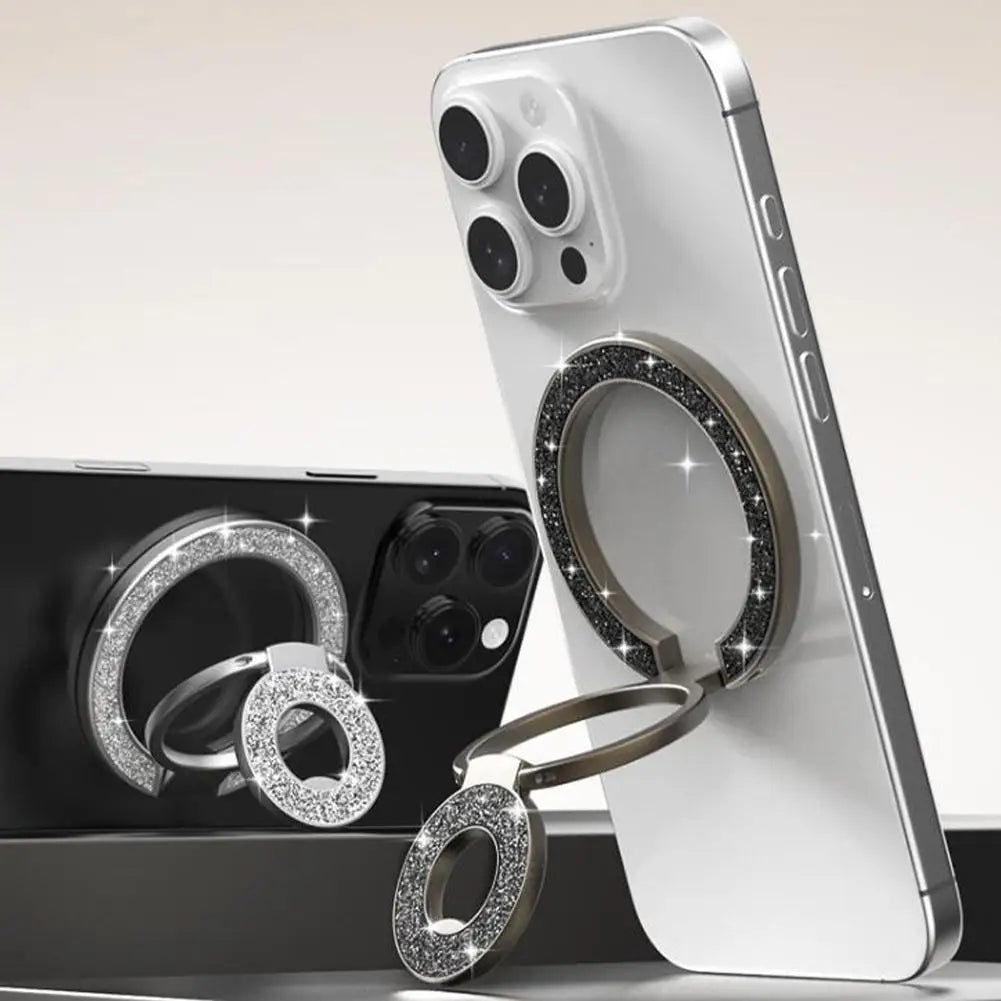 Mobile Phone Strong Magnetic Holder for Magsafe Double-sided Magnet Stand Portable Folding Ring Bracket for Xiaomi iPhone 16 15 Oasis Select