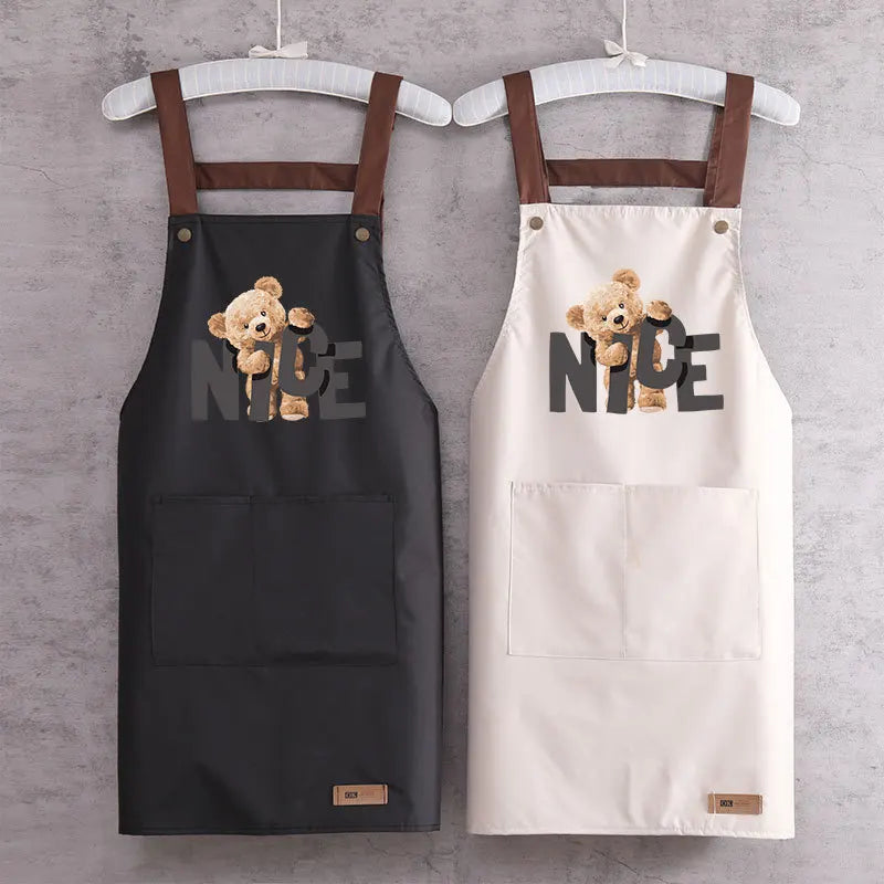 Resistant Dirt Apron Waterproof and Oil Resistant Household Kitchen Cooking Fashion Apron Adult Work Clothes Kitchen Accessories Oasis Select