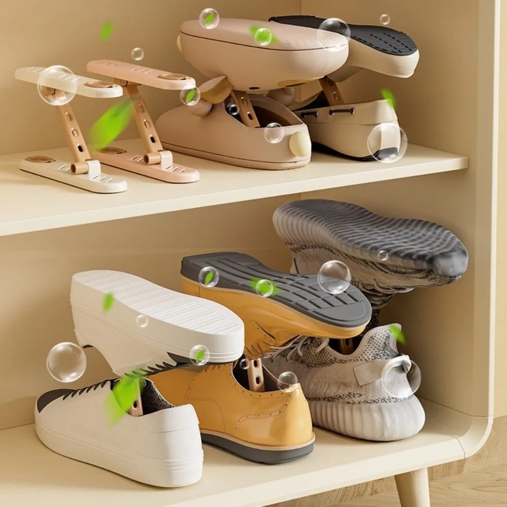 Stackable Shoe Organizer with Aroma Box – Set of 2 | Space Saving
