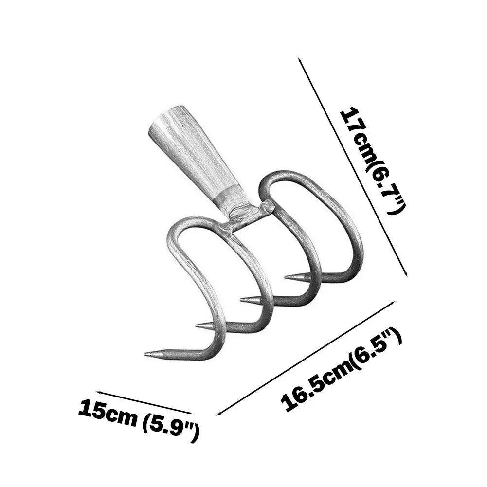 Heavy-Duty Manganese Steel 4-Tine Garden Fork Head | Cultivator