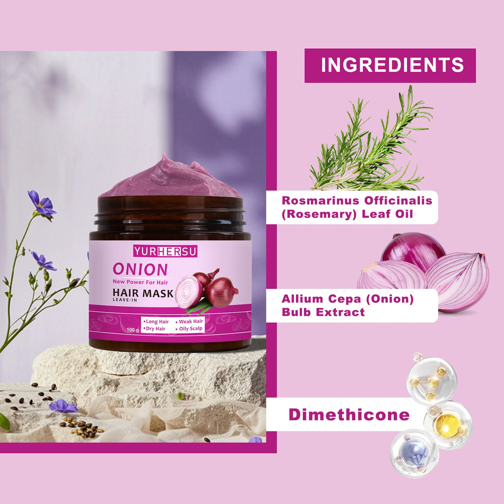 YURHERSU Onion Essence No-Rinse Hair Mask – 100g | All Hair No-Rinse Hair Mask Oasis Select