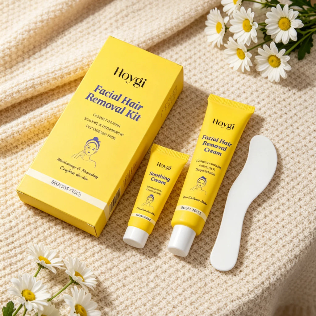 Hoygi Facial Hair Removal Cream – Natural & Painless 60g Hair Removal Cream Oasis Select