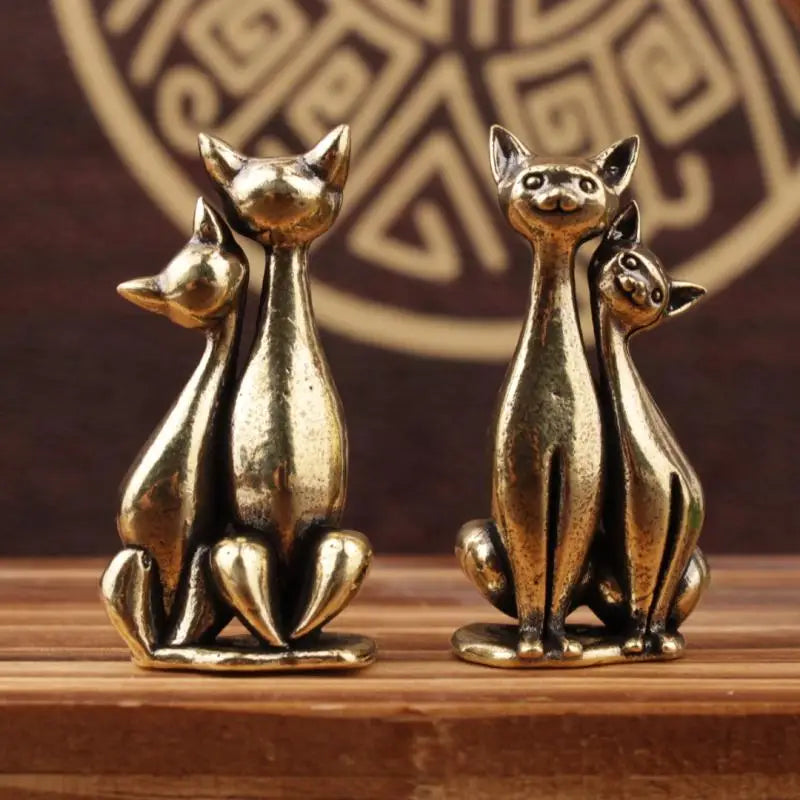 Double Cat Sculpture Ornament Crafts Anime Cat Ornament Home Desktop Living Room Office Small Ornament Crafts Oasis Select