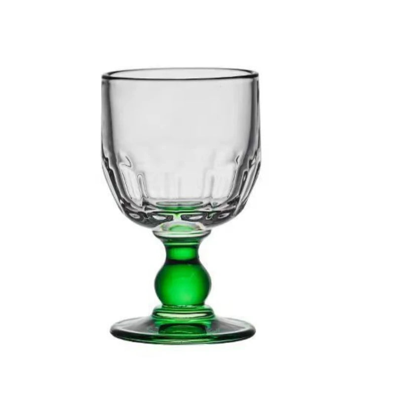 Irregular Wine Glass Vintage Low Leg Drink Coffee Cup Green Cocktail Fruit Glass for Home Ins Drink Mug Red Wine Ripple Cup Oasis Select