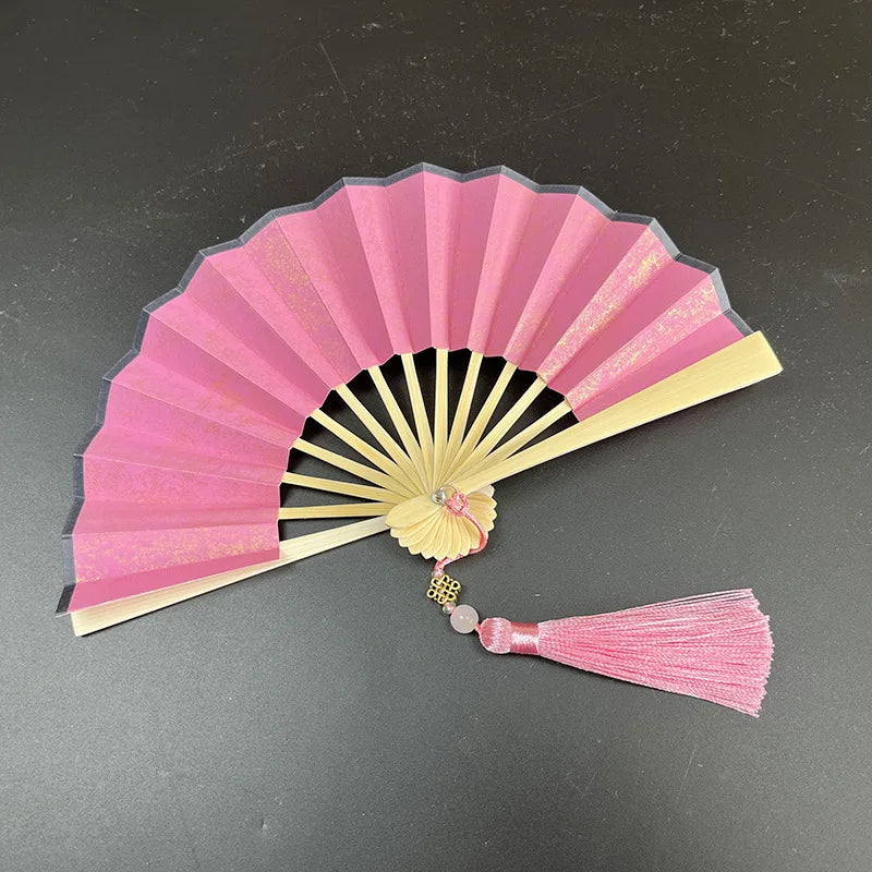 4-6 Inch Mini Folding Fan Portable DIY Painting Children'S Fan Ancient Style Held Dance Fans Party Wedding Summer Fan Accessorie Oasis Select R