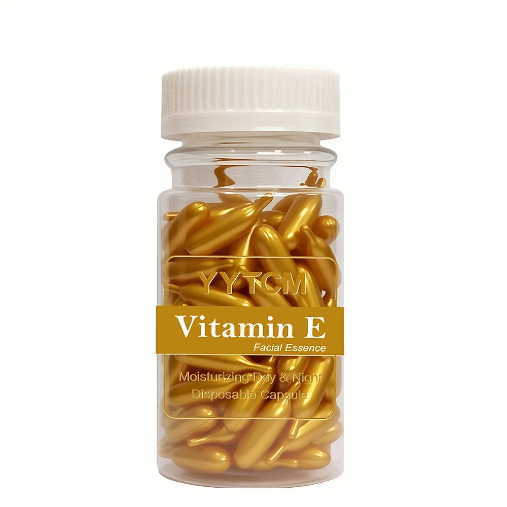 Vitamin E Serum Capsules, Single-Use Essence Capsules, Hydrating and Moisturizing Facial Skin 90 Capsules/Bottle - 1 Bottle Oasis Select 1bottle