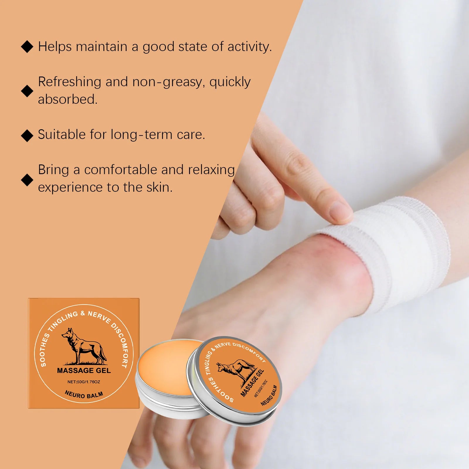 Nerve Relief Balm Fast-Acting Relief Joint Discomfort Deep Penetrate Nourish Knee Shoulder Joint Sport Support Joint Care Cream Oasis Select