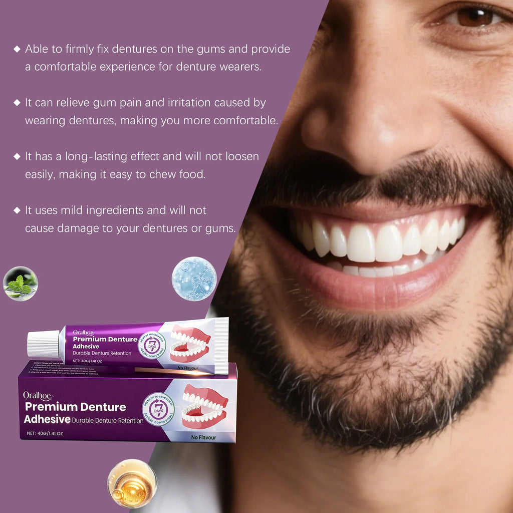 Oralhoe Denture Adhesive Cream – Strong Hold & Comfort Denture Adhesive Cream Oasis Select