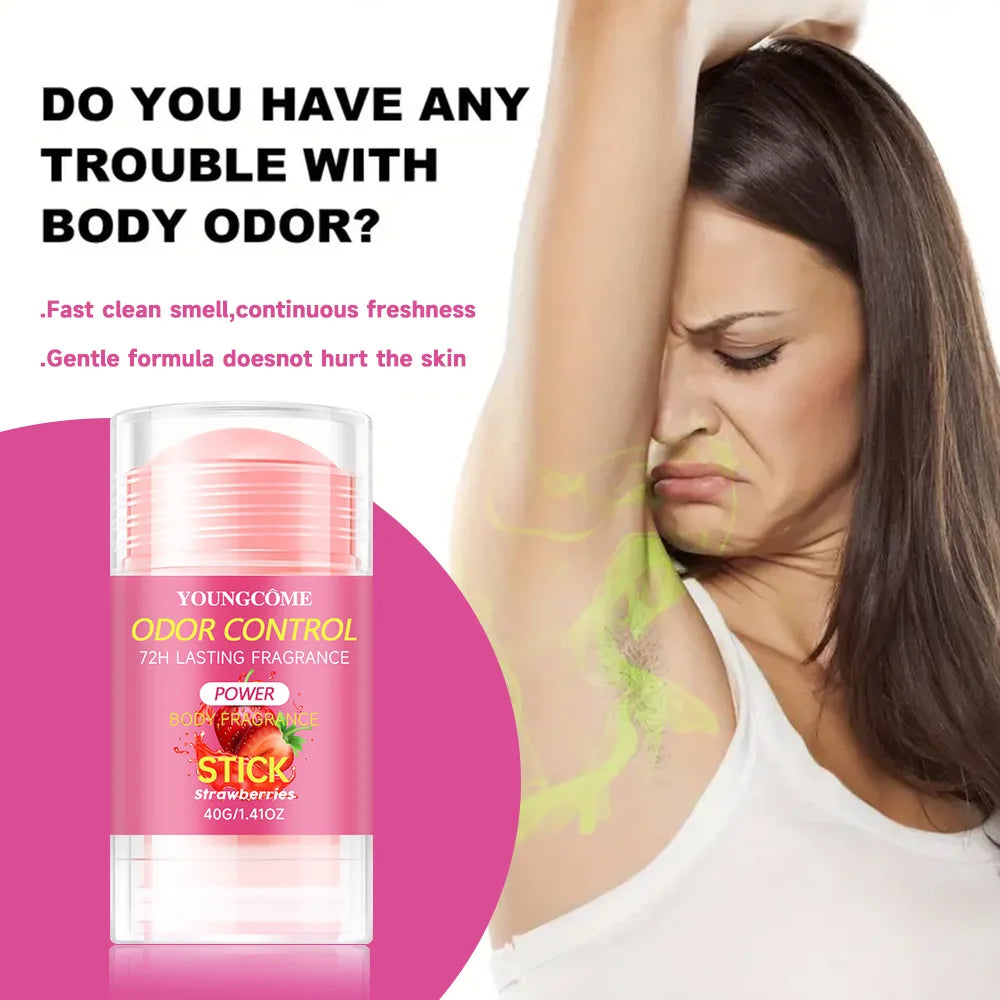 YOUNGCOME Strawberry Deodorant – 72H Aluminum-Free for Women Deodorant Stick Oasis Select