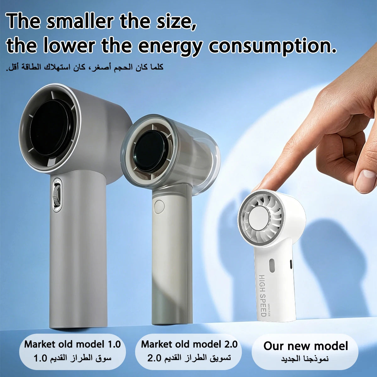 New Ultralight Mini Size Handheld Fan Portable Fan Air Cooler Pocket Fan Rechargeable for Travelling Shopping Oasis Select