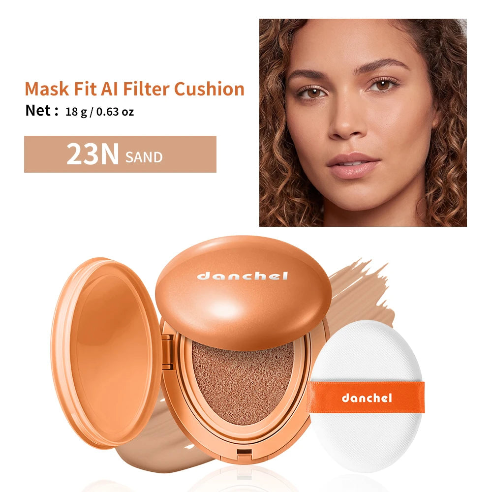 Lakerain Suncreen Cushion Foundation Waterproof Long-lasting Full Coverage Concealer Semi-matte Finish Natural Makeup Cosmetic Oasis Select 23N