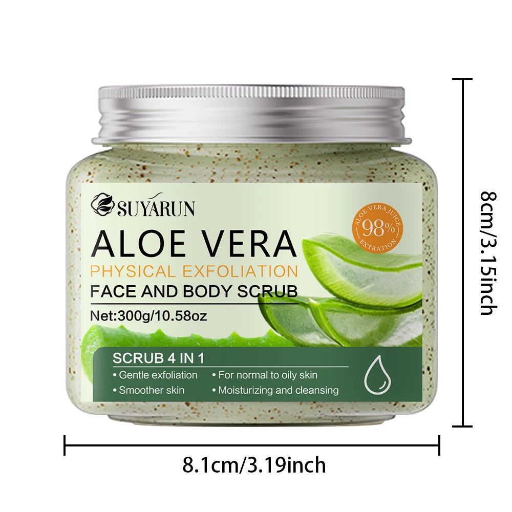 SUYARUN Aloe Vera Exfoliating Scrub – Face & Body 300g Exfoliating Scrub Oasis Select