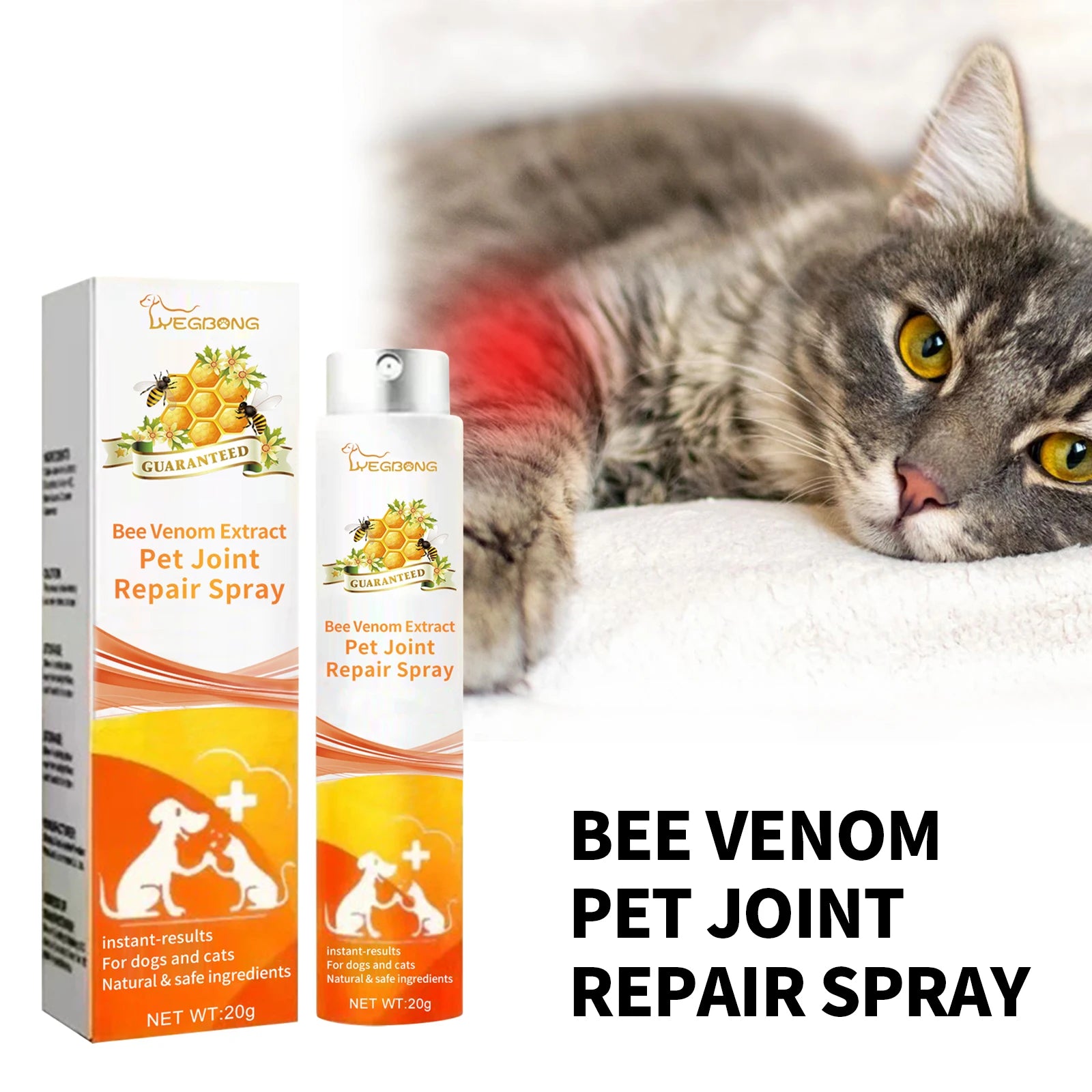 Bee Venom Pet Joint Repair Spray for Pets Relieves Discomfort and Strengthens Weak Muscles Promotes Flexibility Pet Bone Care Oasis Select
