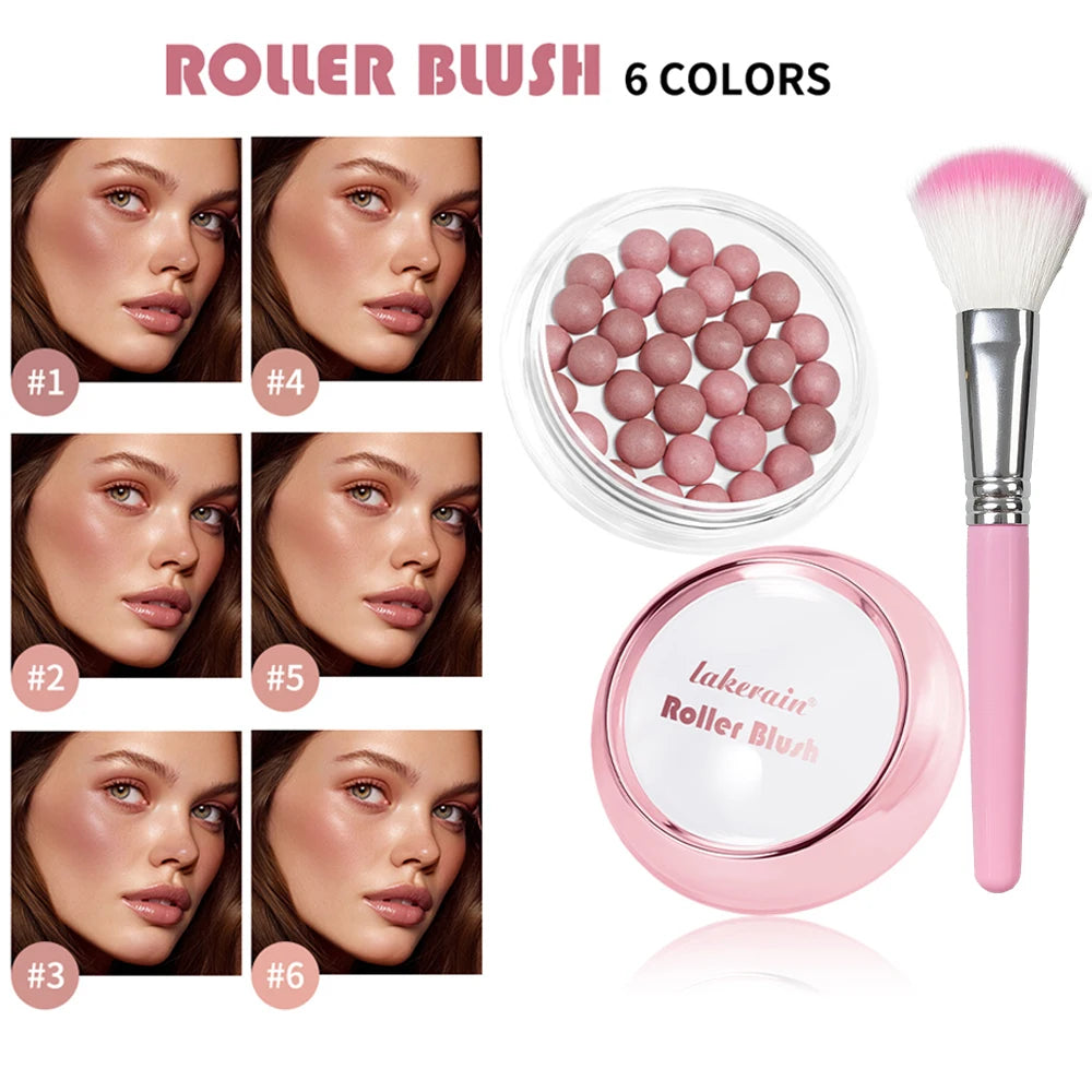 Long Lasting Roll-on Blush Shimmer Matte Finish with Brush Lightweight Glossy Texture Natural Look for Daily Face Makeup Oasis Select