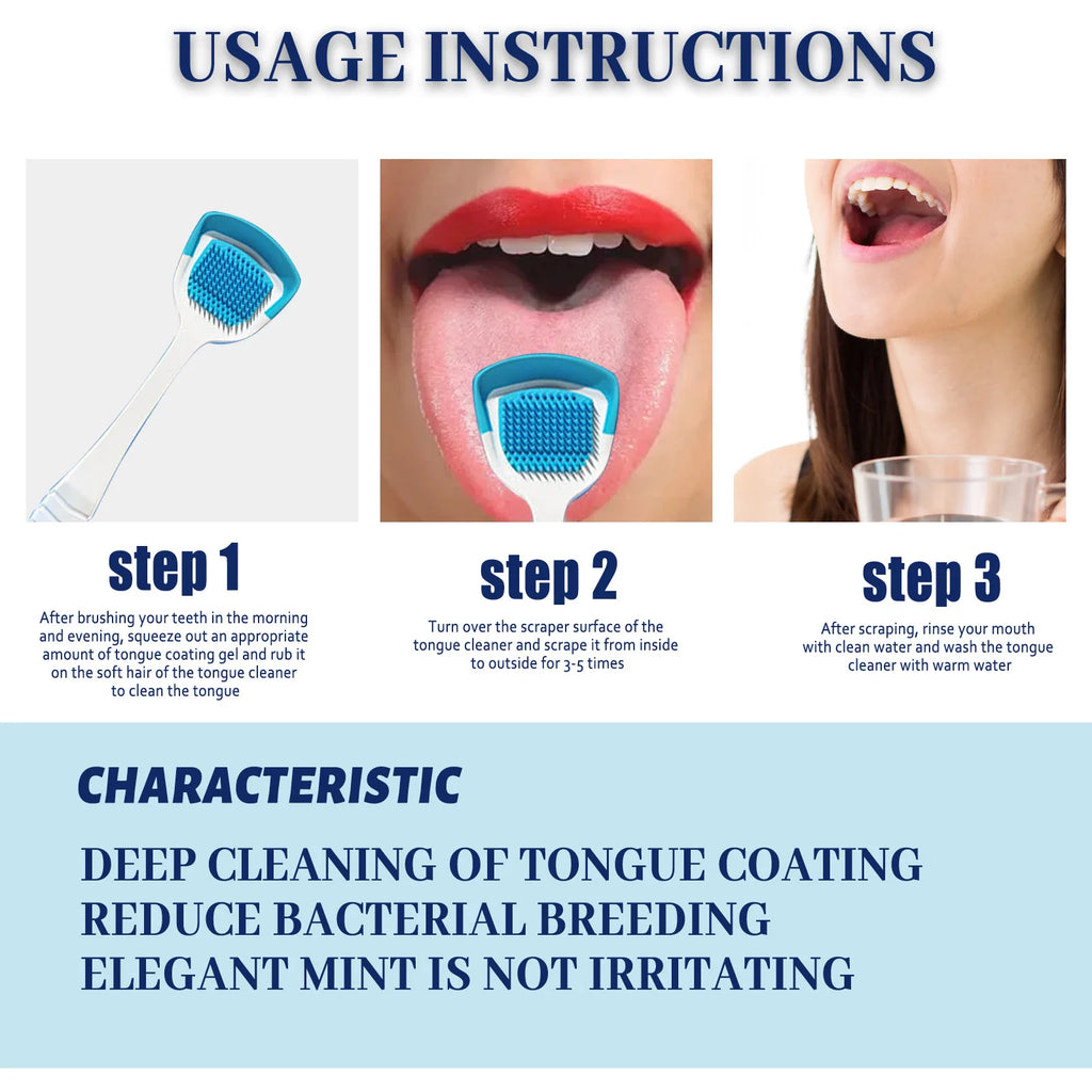 EELHOE Tongue Cleaning Gel & Brush Kit – Fresh Breath Oral Care