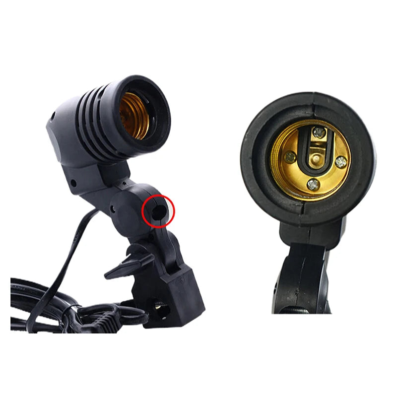 E27 AC Socket Lamp Single Head Bulb Holder Photography Light Bulb Mount For Photo With 1.8M Cable Cord Light Bulb Stand Oasis Select
