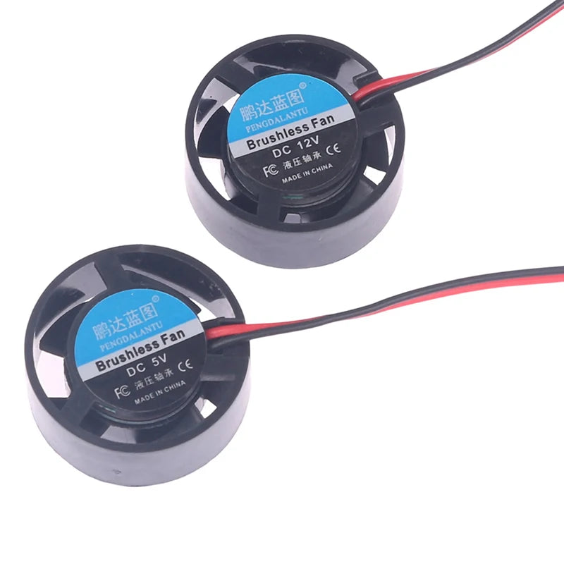 1Pc Notebook Micro Cooling Fan 25.5x10mm 5V 9V 12V 24V Round Mini For Led Lamps Computer Radiator Oasis Select