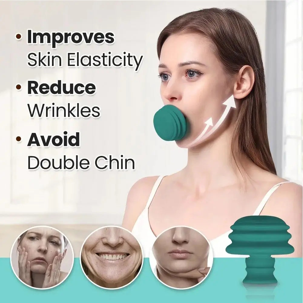 Face Jaw Exerciser Slimmer Jaw Face Neck Toning Exerciser,Facial Yoga Skin Tighten Firm, Double Chin Breathing Exercise Device Oasis Select
