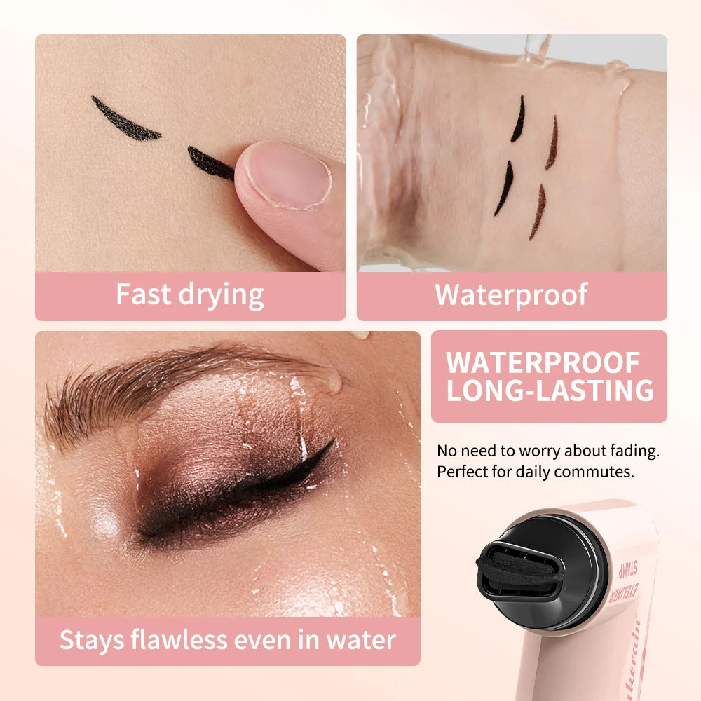 Lakerain Waterproof Eyeliner Stamp – Smudge-Proof Gel Eyeliner Stamp Oasis Select