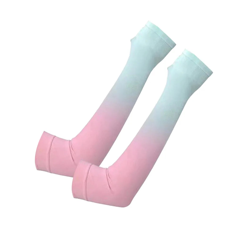 1pair Portable UPF 50+ Arm Covers Breathable UV Protection Cooling Arm Sleeves Elastic Compression Sleeve Summer Oasis Select 5